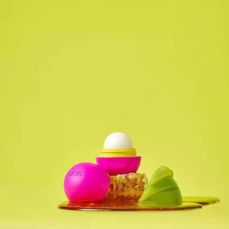 Бальзам для губ EOS Visibly Soft Lip Balm Honey Apple 7 г — олія ши, жожоба, вітамін Е, зволоження, захист — текстура