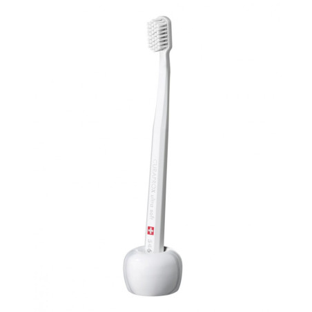 Підставка під зубну щітку Curaprox Be you Toothbrush Foot White — керамічна, стійка до вологи, міцна, білого кольору, для