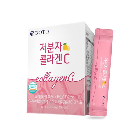 Морський колаген BOTO Collagen C 30 стіків — гіалуронова кислота, вітамін С, покращення структури шкіри — вигляд товару