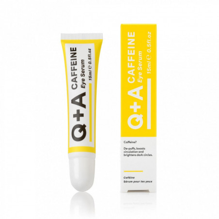 Q+A Caffeine Eye Serum 15ml — сироватка для зони навколо очей, кофеїн, екстракт зеленого чаю, гранат, усунення набряків —