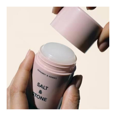 Дезодорант натуральний для чутливої шкіри SALT STONE Natural Deodorant Gel Bergamot Hinoki 75 г — тривала дія без алюмінію,