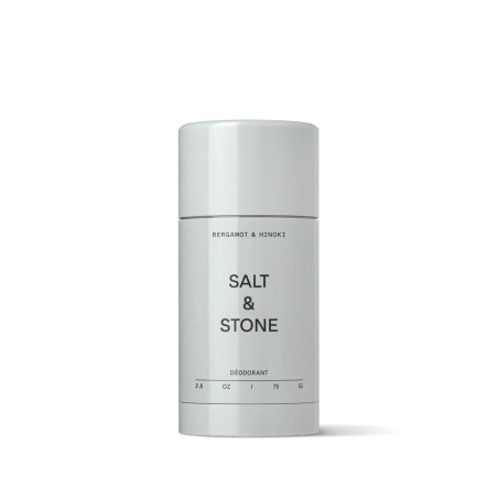 Натуральний дезодорант SALT STONE Natural Deodorant Bergamot Hinoki 75 г — 24-годинний захист для всіх типів шкіри, без