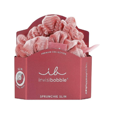 Резинка-браслет для волосся Invisibobble Sprunchie Slim Premium La Vie En Rose 2шт — технологія HairLoveTech для мінімального