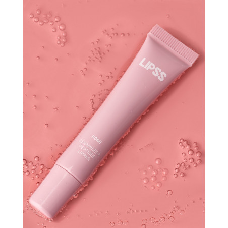 Блиск для губ LIPSS Rose Ceramides Peptides Lipper рожевий без аромату 8ml — живить, зволожує, загоює, пептиди, вітамін Е, для