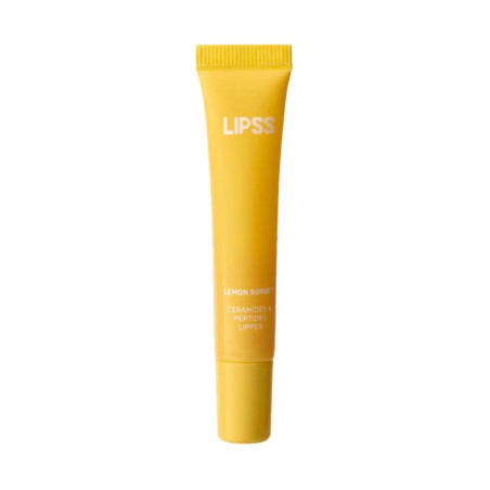 Блиск для губ LIPSS Lemon Sorbet Ceramides Peptides Lipper прозорий із золотими блискітками 8ml — живить, зволожує, загоює,
