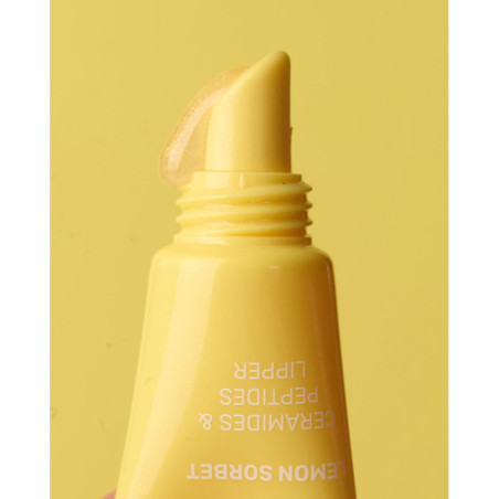 Блиск для губ LIPSS Lemon Sorbet Ceramides Peptides Lipper прозорий із золотими блискітками 8ml — живить, зволожує, загоює,