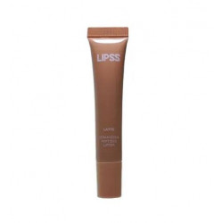 Блиск для губ LIPSS Latte Ceramides Peptides Lipper бежевий з ароматом лате 8ml — живить, зволожує, загоює, пептиди, вітамін Е,
