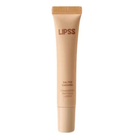 Блиск для губ LIPSS Salted Caramel Ceramides Peptides Lipper прозорий з ароматом солоної карамелі 8ml — живить, зволожує,