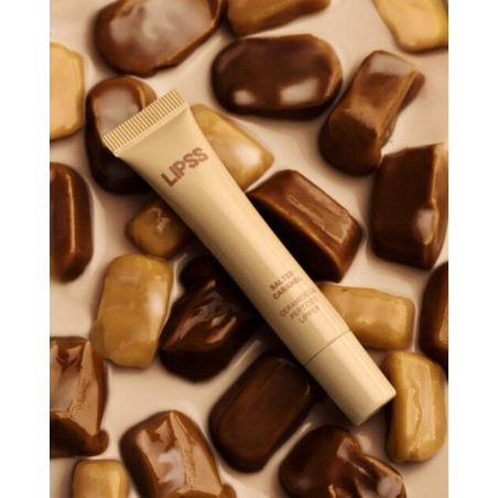 Блиск для губ LIPSS Salted Caramel Ceramides Peptides Lipper прозорий з ароматом солоної карамелі 8ml — живить, зволожує,