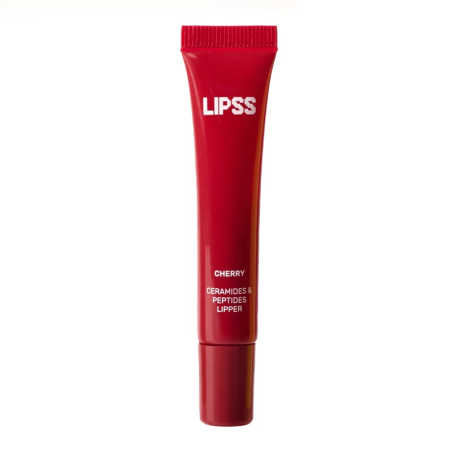 Блиск для губ LIPSS Cherry Ceramides Peptides Lipper червоний з ароматом черешні 8ml — живить, зволожує, загоює, пептиди,