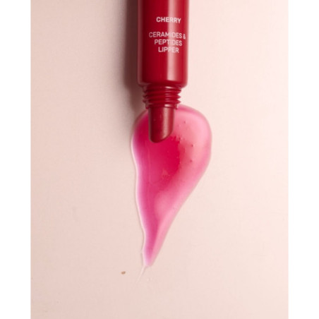 Блиск для губ LIPSS Cherry Ceramides Peptides Lipper червоний з ароматом черешні 8ml — живить, зволожує, загоює, пептиди,
