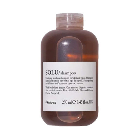 Шампунь для глибокого очищення Davines SOLU Shampoo 250ml — з екстрактом насіння горця фагопіруму, для всіх типів волосся, без