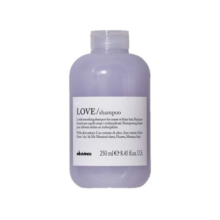 Шампунь для розгладження Davines LOVE Smoothing Shampoo 250 мл — з екстрактом мигдалю, протеїнами, вітамінами, для хвилястого