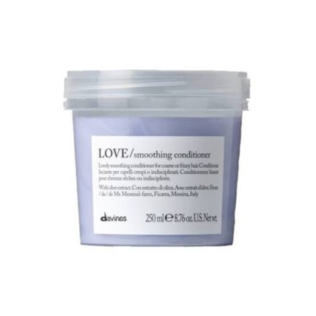 Кондиціонер для розгладження Davines LOVE Smoothing Сonditioner 250ml — з екстрактом оливи, для хвилястого неслухняного