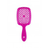 Щітка для волосся JANEKE SUPERBRUSH SMALL неоново-рожева — з гнучкими нейлоновими щетинками, для всіх типів волосся, не