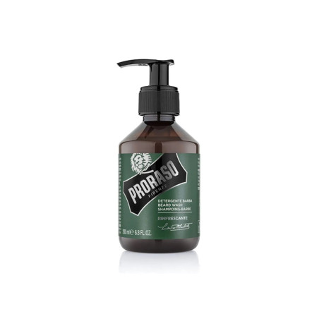 Шампунь для бороди з ароматом бергамоту та ментолу Proraso Beard Shampoo Refresh 200ml — очищення забруднень, освіжаючий ефект,