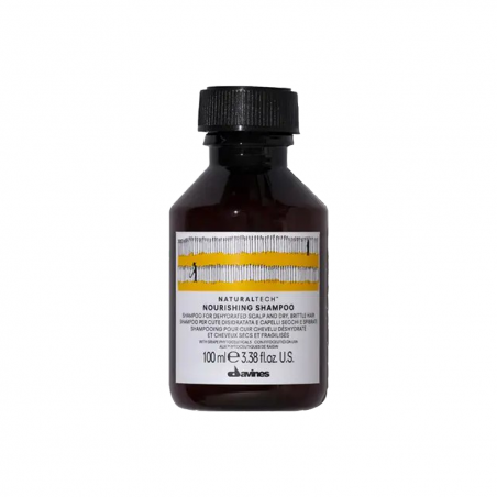 Davines Naturaltech Nourishing Shampoo 100 мл — живильний шампунь для зневодненої шкіри голови, з лауриновою, кокосовою,