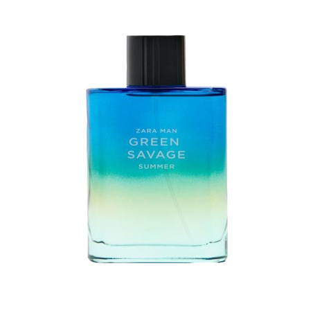 ZARA Man Green Savage Summer 90ml — туалетна вода для чоловіків, вибух свіжості бергамоту, теплі промені сонця, ноти бобів