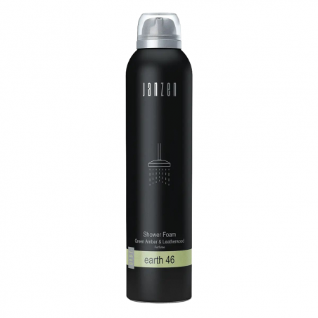 Піна для душу JANZEN Earth 46 Shower Foam Green Amber Leatherwood 200 ml — деревно-пряний аромат, глибоке очищення, пом'якшення