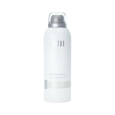 Дезодорант-спрей для тіла JANZEN Grey 04 Deodorant Spray Cedar Sandalwood 150 ml — дерев'яний аромат, зволоження шкіри,