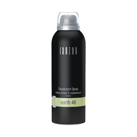 Дезодорант-спрей для тіла JANZEN Earth 46 Green Amber Leatherwood 150 ml — зволожуючий та поживний, нейтралізує запахи,