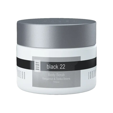 Скраб для тіла JANZEN Black 22 Body Scrub 420 ml — таласотерапія, живлення та зволоження, деревно-пряний аромат — упаковка