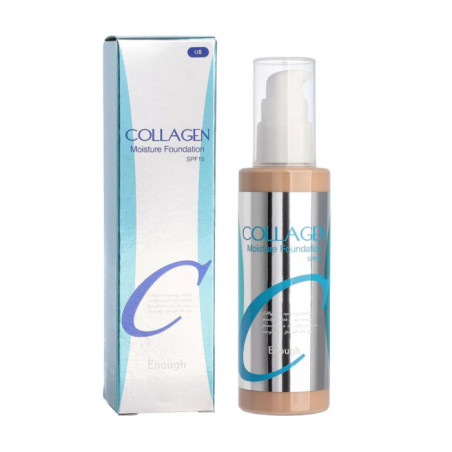 Тональний крем зволожувальний Enough Collagen Moisture Foundation Spf 15 100ml — вирівнює тон, зволожує, підвищує еластичність,