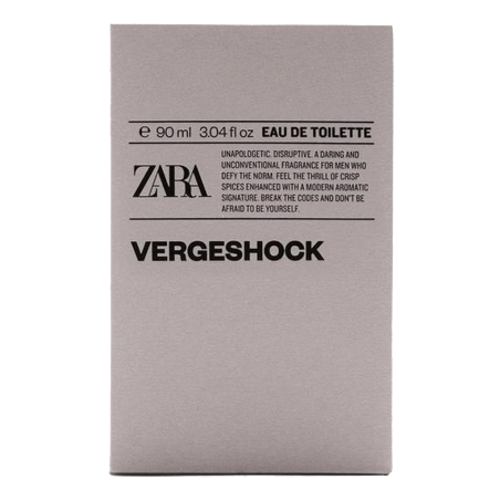 Туалетна вода ZARA Vergeshock 90ml — яскраві спеції, благородна деревна база, рішучість — вигляд товару