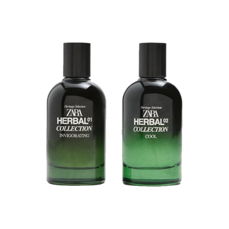 Набір парфумів ZARA Herbal Collection Herbal 01 Invigorating 100ml + Herbal 02 Cool 100ml — елегантність цитрусово-квіткового,