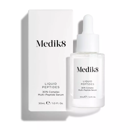 Сироватка мультипептидна Medik8 Liquid Peptides 30 мл — з MATRIXYL 3000, стимулює колаген, глибока гідратація — текстура