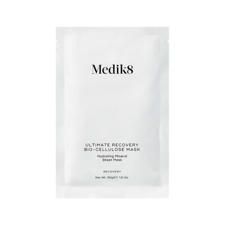 Маска біоцелюлозна зволожувальна Medik8 Ultimate Recovery Bio Cellulose Mask з цинком, гіалуроном та водоростями 30 г — глибоке