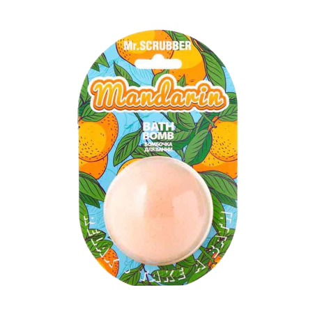 Бомбочка для ванни Mr.Scrubber Mandarin 200g — тонізуючий ефект, пом'якшення шкіри, зняття подразнень, освітлення шкіри,