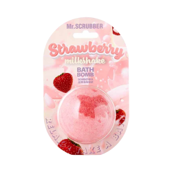 Бомбочка для ванни Mr.Scrubber Strawberry 200g — тонізуючий ефект, пом'якшення шкіри, зняття подразнень, освітлення шкіри,