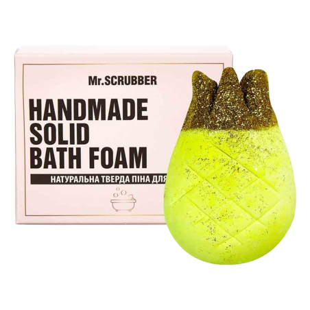 Натуральна тверда піна для ванни Ананас Mr.Scrubber Handmade Solid Bath Foam 100g — очищення, зволоження, розслаблення,