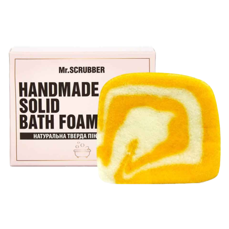 Натуральна тверда піна для ванни Мандарин Mr.Scrubber Handmade Solid Bath Foam 100g — очищення, зволоження, розслаблення,