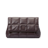 Косметичка VICTORIAS SECRET Quilted Tote шоколадна — стьобана тканина, на кнопці, практична та універсальна — вигляд товару