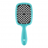 Щітка для волосся JANEKE SUPERBRUSH бірюзова з чорним — професійна щітка, нейлонові щетинки, дбайливе розчісування, для сухого