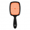 Щітка для волосся JANEKE SUPERBRUSH чорна з помаранчевим — професійна щітка, нейлонові щетинки, дбайливе розчісування, для
