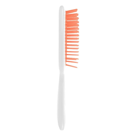 Щітка для волосся JANEKE SUPERBRUSH біла з помаранчевим — ергономічний корпус, масажний ефект, циркуляція повітря, термостійка