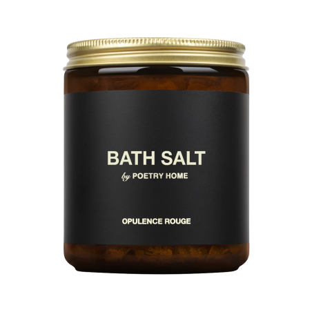 Сіль парфумована для ванн POETRY HOME Bath Salt Opulence Rouge з ароматом амбри, бергамоту та пачулі 300 г — розслаблення,