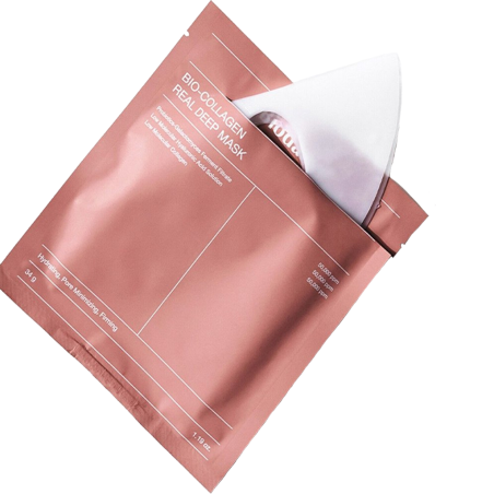 Маска гідрогелева нічна для зволоження Biodance Bio Collagen Real Deep Mask 34 г — щільне прилягання до обличчя, звуження пор