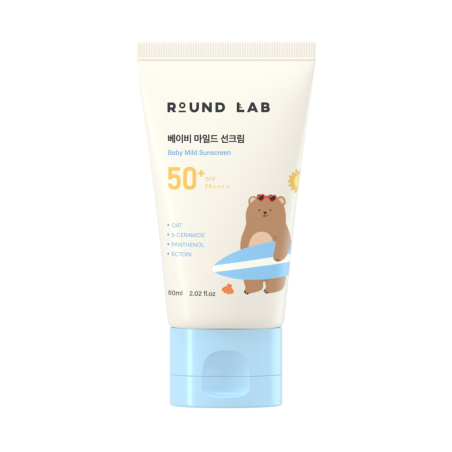 Дитячий гіпоалергенний сонцезахисний крем Round Lab Baby Mild Sunscreen SPF 50+ PA++++ 60ml — для чутливої шкіри дітей, захист