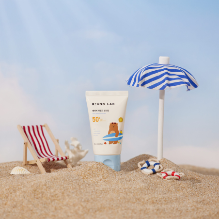 Дитячий сонцезахисний крем Round Lab Baby Mild Sunscreen 60ml — з мінеральними фільтрами, екстракт вівса, кераміди, захист від
