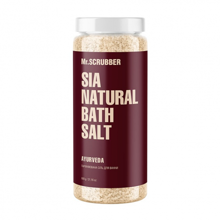 Парфумована сіль для ванни Mr.Scrubber Sia Natural Bath Salt Ayurveda 600g — налаштовує на спокій, знімає втому, очищення,