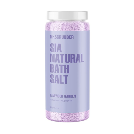 Парфумована сіль для ванни Mr.Scrubber Sia Natural Bath Salt Lavender Garden 600g — з ароматом лаванди, знімає втому, очищення,