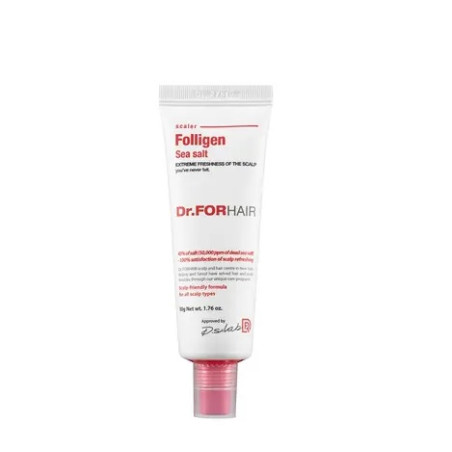 Dr FORHAIR Sea Salt Scaler 50g — відлущувальний пілінг для шкіри голови з сіллю Мертвого моря та саліциловою кислотою — вигляд