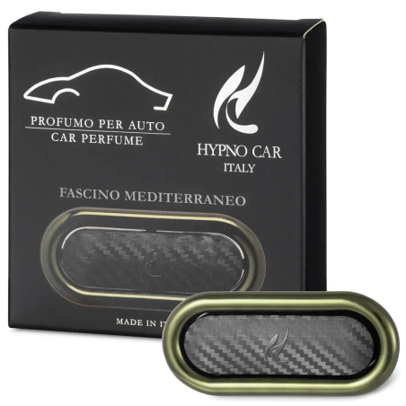 Парфум для автомобіля кліпса карбон Hypno Casa Luxury Line Carbon Fascino Mediterraneo — свіжі цитрусові та ароматні нотки, для