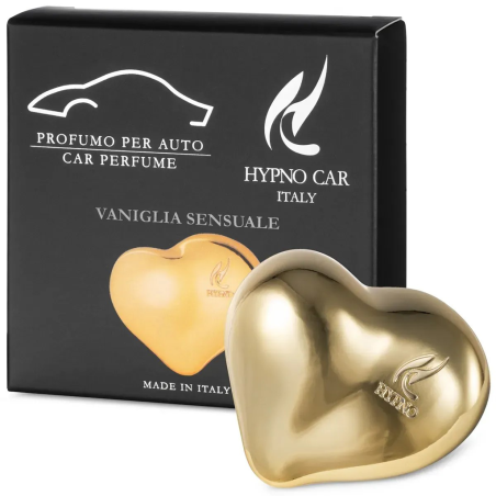 Парфум для автомобіля кліпса серце Hypno Casa Luxury Line Vaniglia Sensuale — аромат з Мадагаскару, для салону автомобіля,