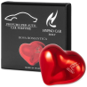 Парфум для автомобіля кліпса серце Hypno Casa Luxury Line Rosa Romantica — квітково-дерев'яний шлейф, для салону автомобіля,