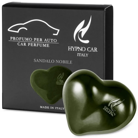 Парфум для авто кліпса серце Hypno Casa Luxury Line Sandalo Nobile — аромат бергамоту, апельсина, сандалу, лаванди, ванілі —